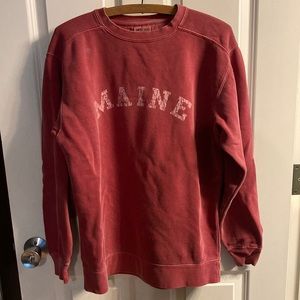 Size Small Red Maine Crewneck